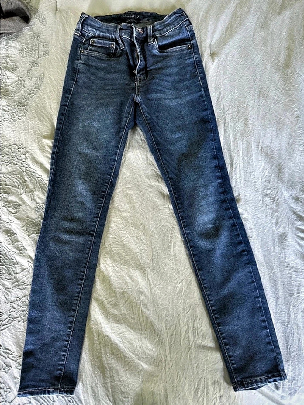 AEROPOSTALE High Rise Jegging Skinny Jeans in Blue Waist 4